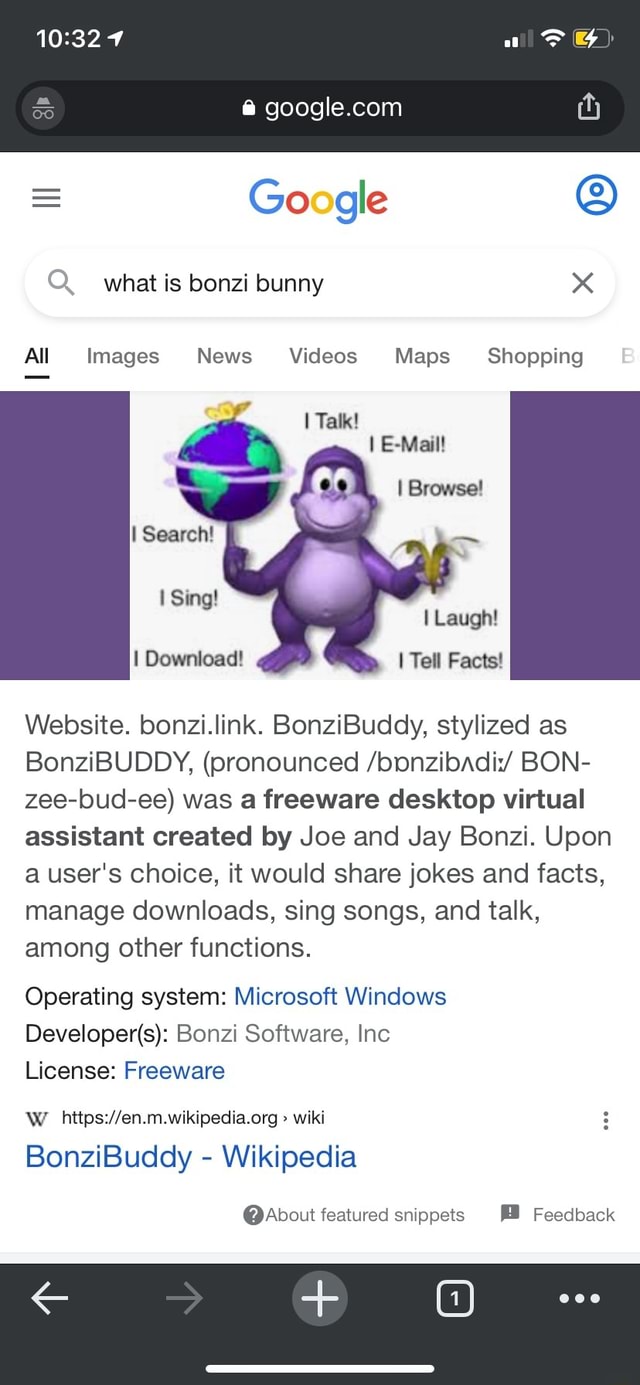 BonziBUDDY (Character), Bonzi Buddy Wikia