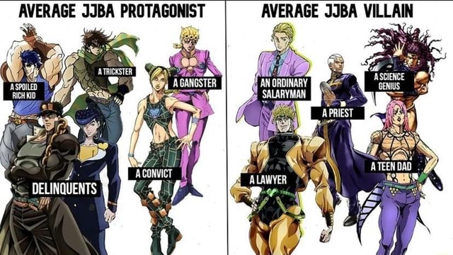 AVERAGE JJBA PROTAGONIST AVERAGE JJBA VILLAIN TRICKSTER SPOILED AN ...