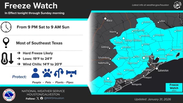 Freeze Watch In Effect tonight through Sunday morning From 9 PM Sat to ...