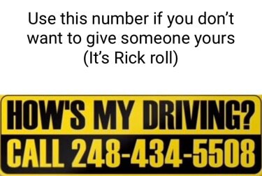 Calling Rick roll hotline 