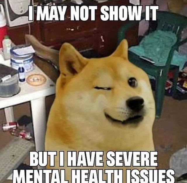 MAY NOT SHOW IT BUT I HAVE SEVERE MAENTAL HEALTH ISSIIES - iFunny