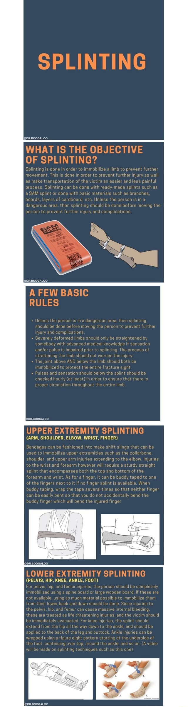 Splinting Def SPLINTING WHAT IS THE OBJECTIVE OF SPLINTING? doi A FEW BASIC RULES ...