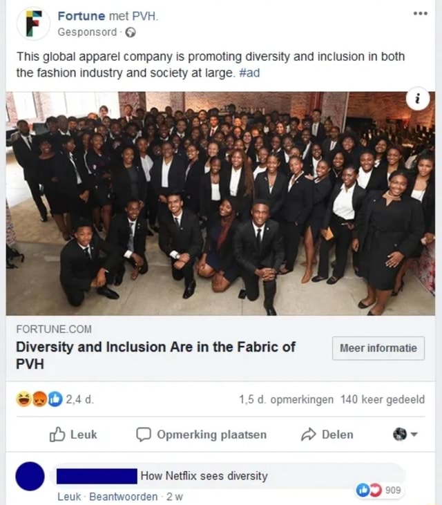Fortune This global apparel company is promoting diversity and