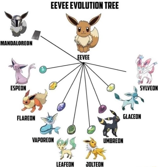 EEVEE EVOLUTION TREE - iFunny