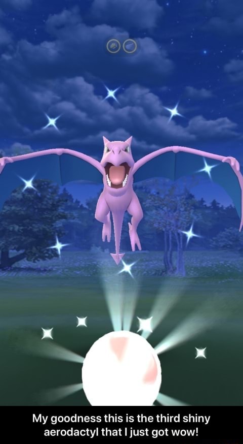 My Shiny Aerodactyl, funny story when we met I was actually trying