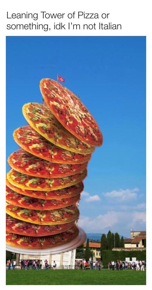 tower of pizza in italy