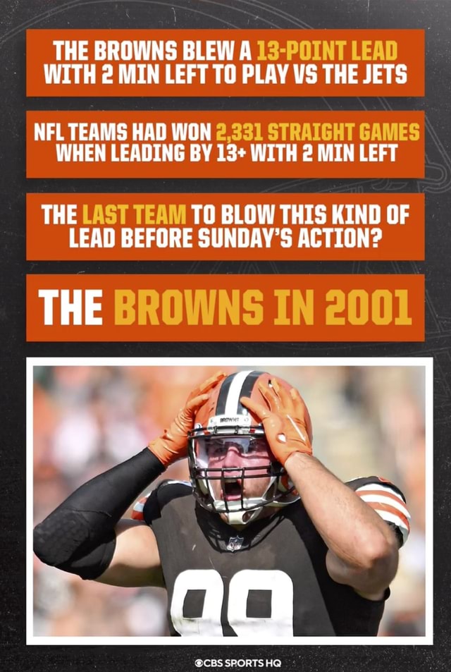 How the Browns blew a 13-point lead to the Jets with just over a