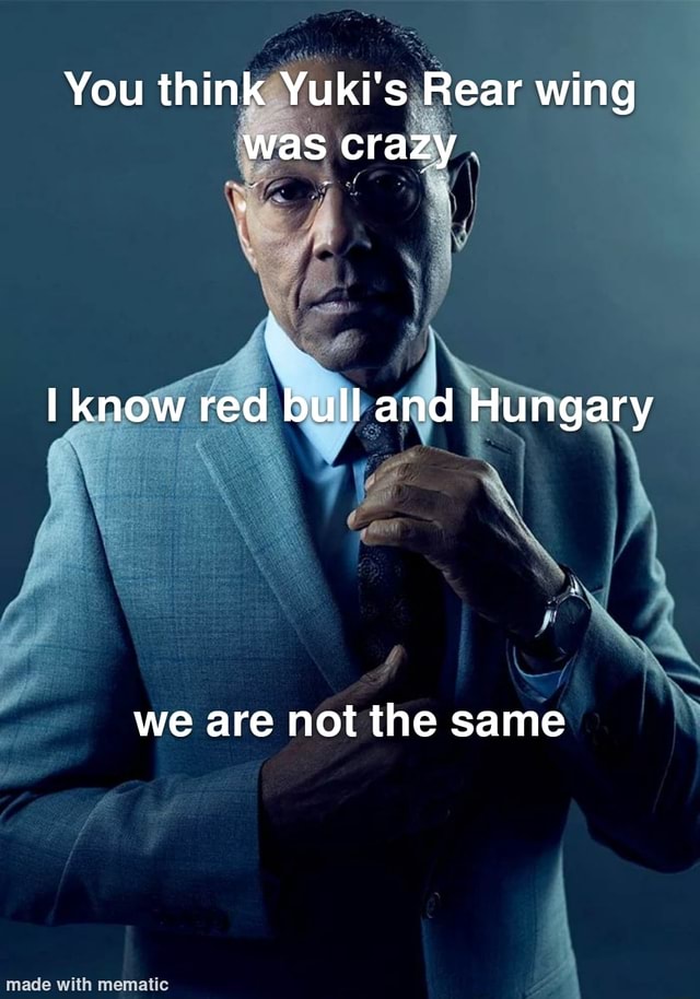 You think Yuki's Rear wing was crazy know red bull and Hungary we are