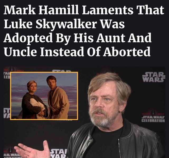 Mark Hamill Laments That Luke Skywalker Was Adopted By His Aunt And ...