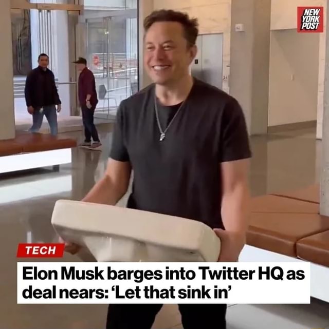 NEW YORK POST TECH Elon Musk barges into Twitter HQ as deal nears: 'Let ...