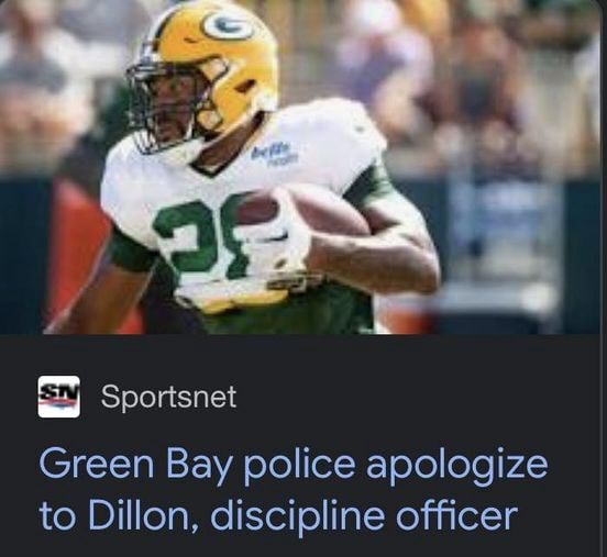 Green Bay police apologize to Dillon, discipline officer