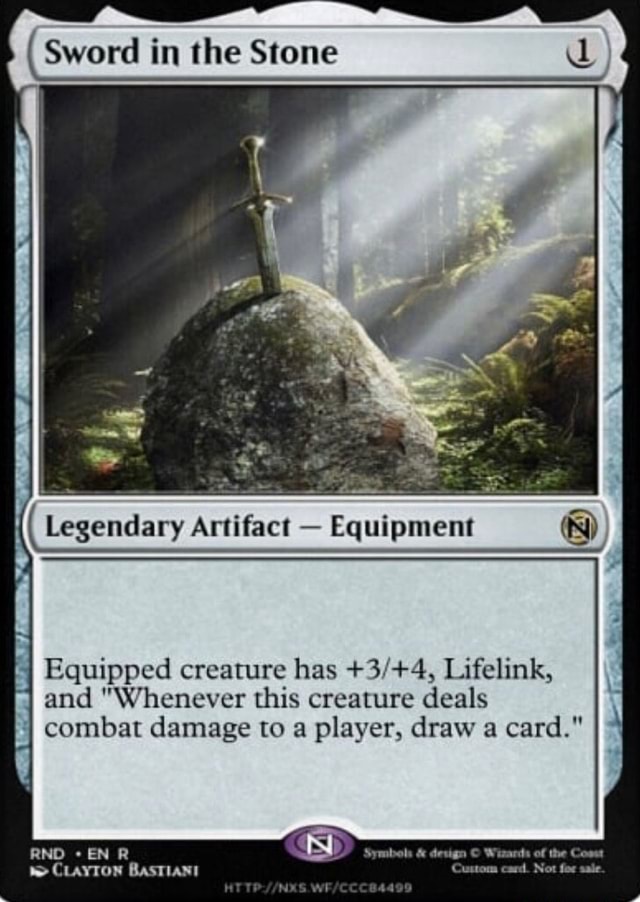 Sword in the Stone (Legendary Artifact Equipment Equipped creature has ...