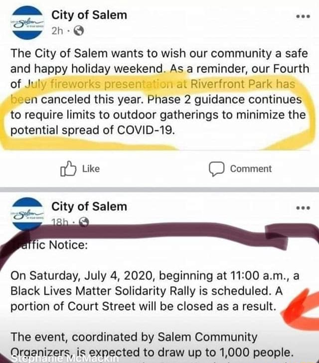 The City of Salem wants to wish our community a safe and happy holiday weekend. As a reminder