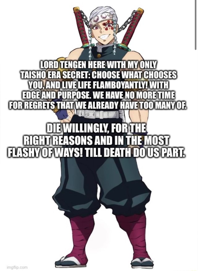 LORD TENGEN HERE WITH MY ONLY TAISHO ERA SECRET: CHOOSE WHAT CHOOSES ...