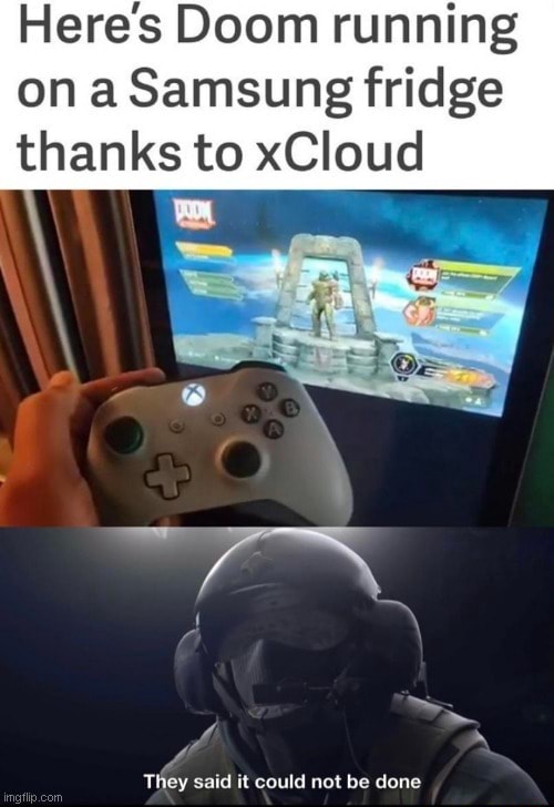 Here's Doom running on a Samsung fridge thanks to xCloud id nnt he