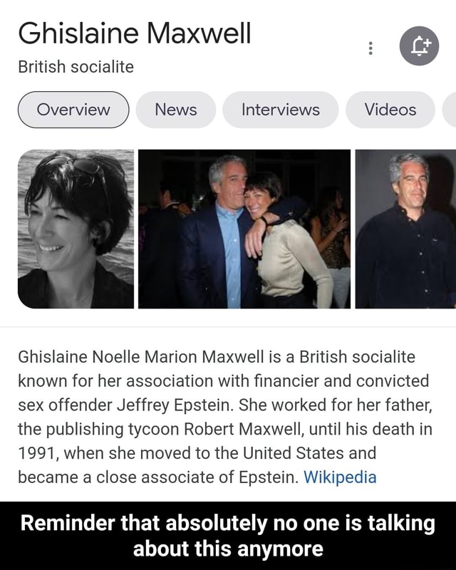 Ghislaine Maxwell British Socialite Overview News Interviews Videos ...