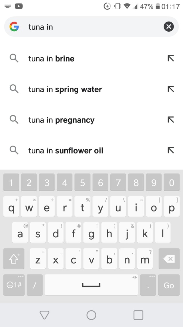 Which do you prefer? 47 tuna in tuna in brine tuna in spring water tuna in pregnancy tuna in