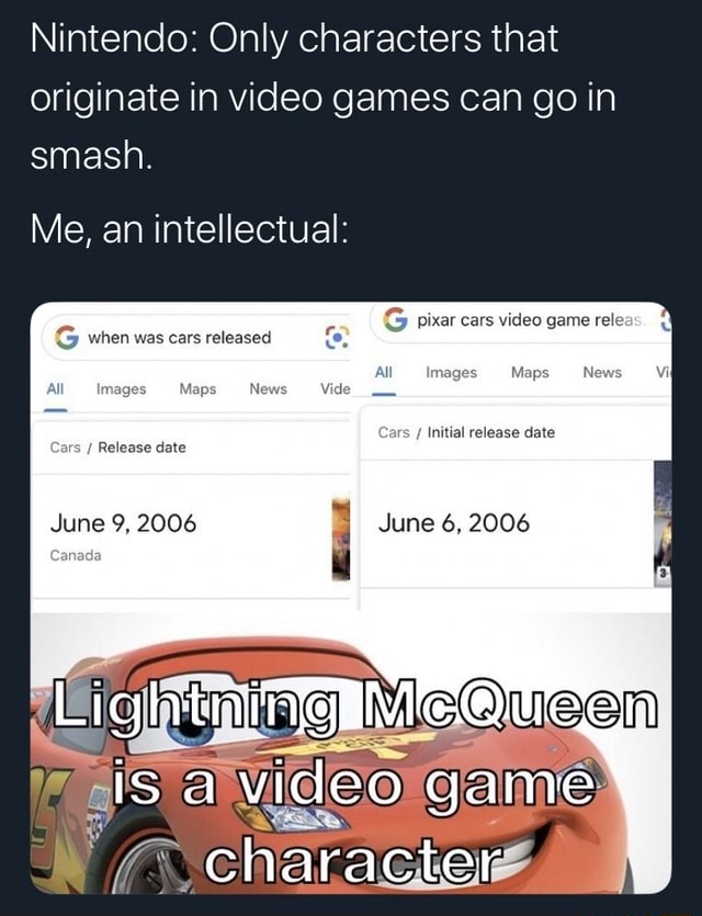 Nintendo Only Characters That Originate In Video Games Can Go In Smash