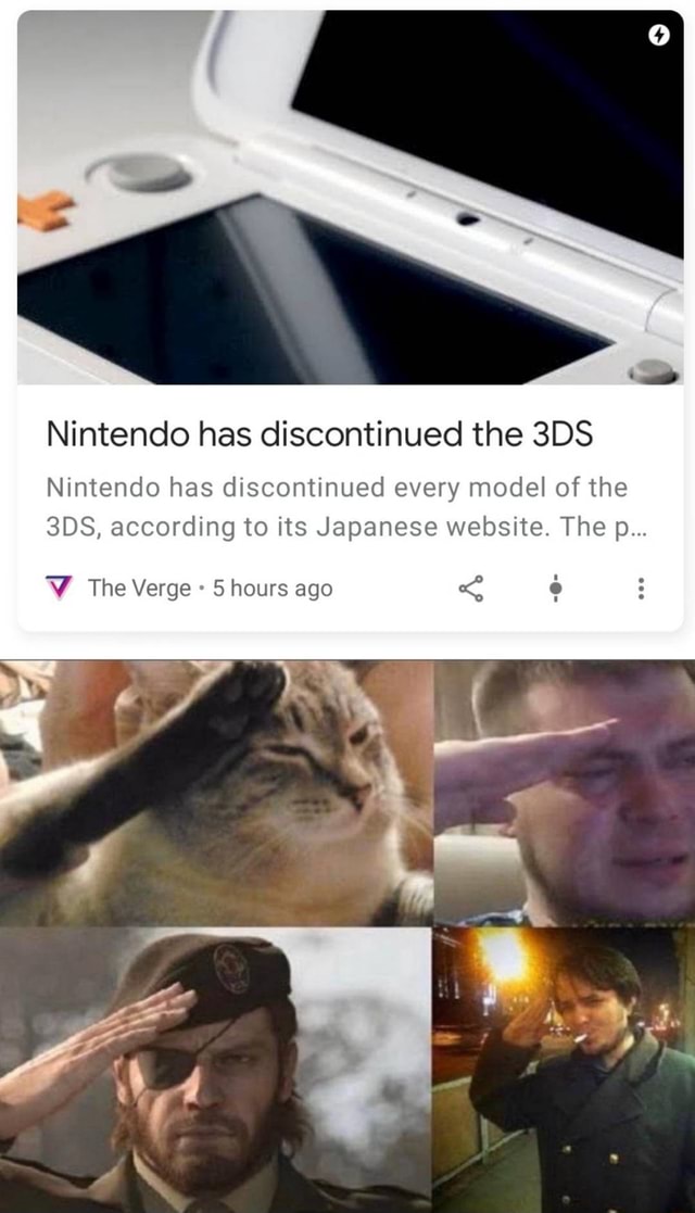 Nintendo has discontinued the Nintendo has discontinued every model of