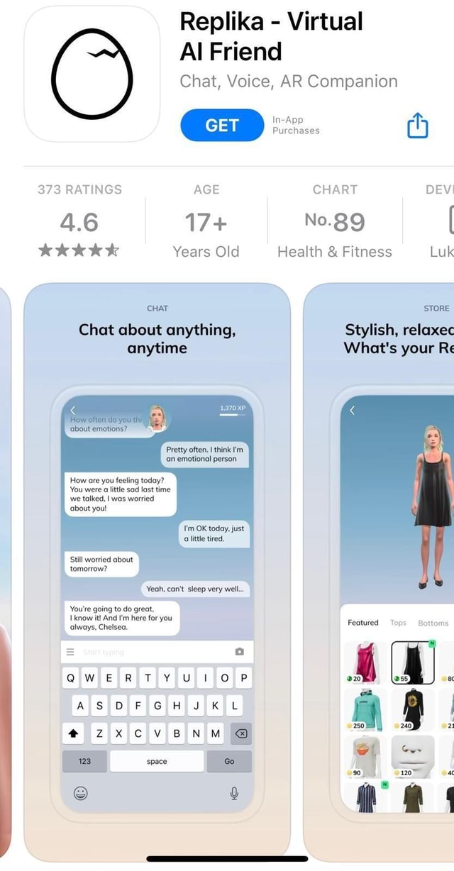 Al Friend Stay positive! - Replika - Virtual Al Friend Chat, Voice, AR Companion ...
