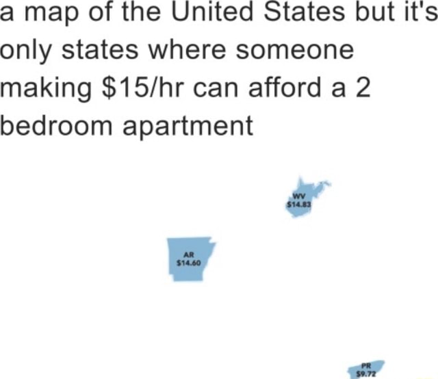 A map of the United States but It's only states where someone making