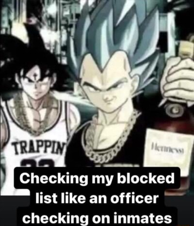 Aw Checking my blocked @ list like an officer checking on inmates - iFunny