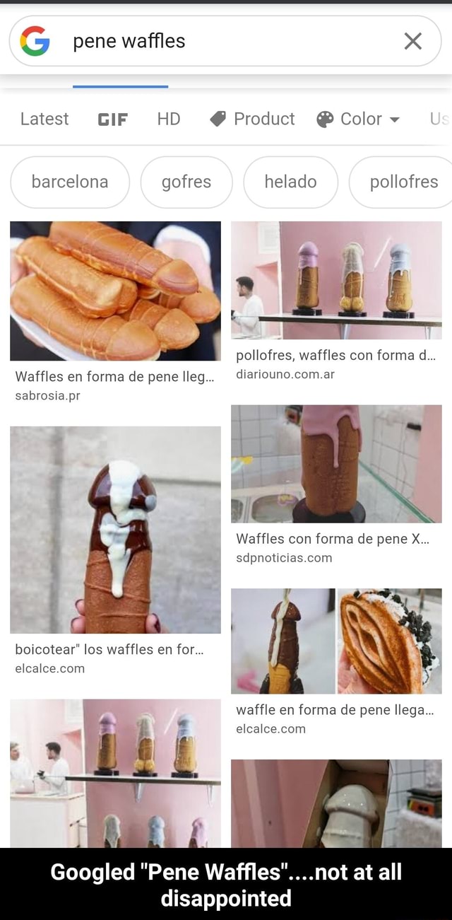 Pene waffles Latest GIF HD @ Product @ Color Us barcelona gofres helado  pollofres pollofres, waffles con forma d... Waffles en forma de pene leg.._  ar sabrosia.pr Waffles con forma de pene