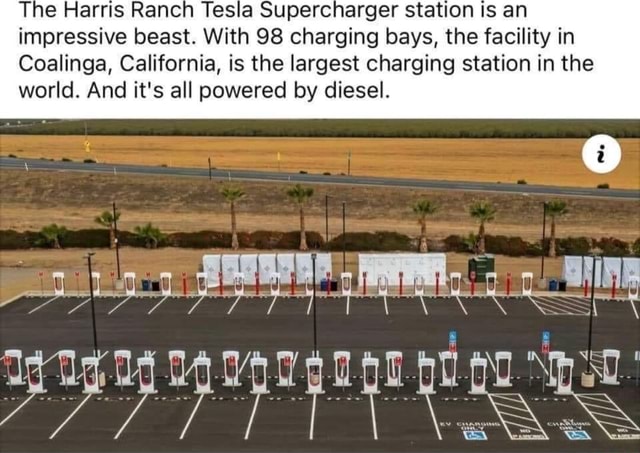 The Harris Ranch Tesla Supercharger station is an impressive beast ...