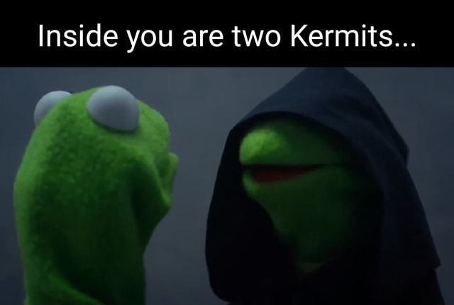 Inside you are two Kermits... - iFunny