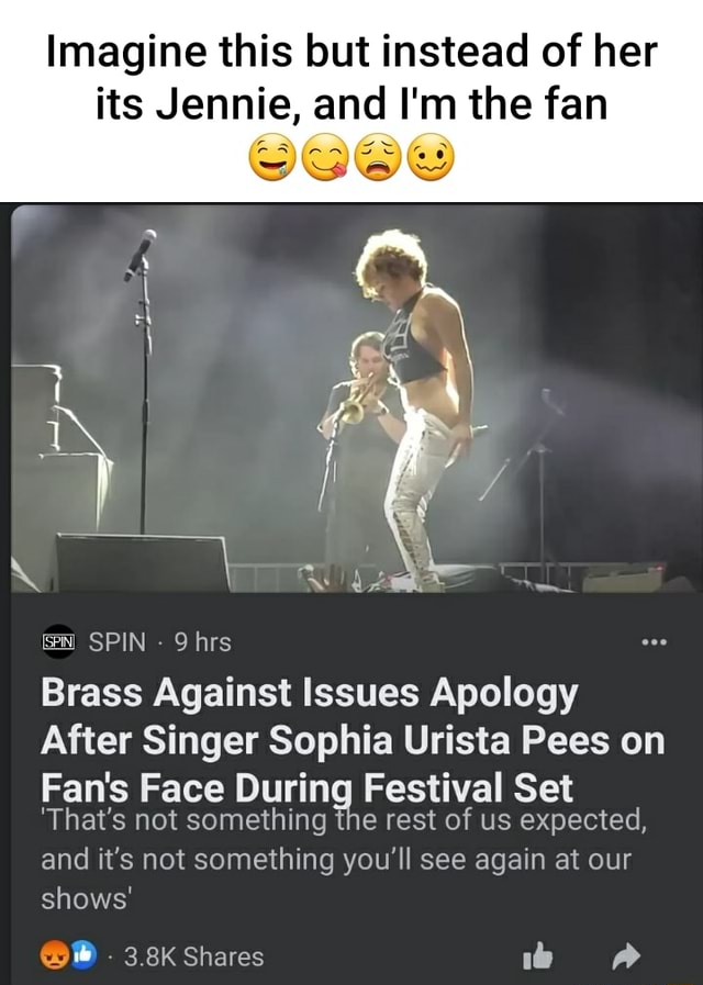 Imagine this but instead of her its Jennie, and I'm the fan SPIN hrs