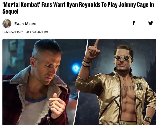 'Mortal Kombat' Fans Want Ryan Reynolds To Play Johnny Cage In Sequel
