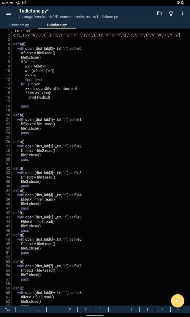 Txt = "txt Dict_lab Def 10 12 With Open 'r') As Filed: Afiletxt = File0 ...