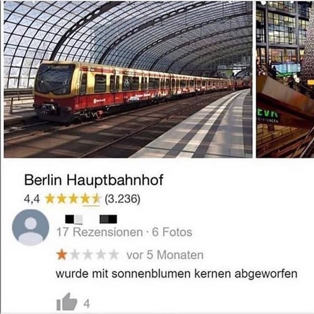 Berlin Hauptbahnhof (3.236) 17 Rezensionen 6 Fotos vor 5 Monaten wurde mit sonnenblumen kernen