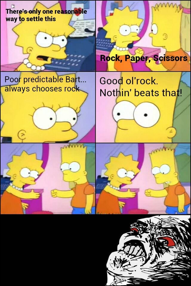 Ohly Waytosettlethis Poor Predictable Bart Falways Chooses Ro