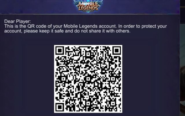 Dear Player This Is The Qr Code Of Your Mobile Legends Account In Order To Protect Your Account Please Keep It Safe And Do Not Share It With Others Ifunny