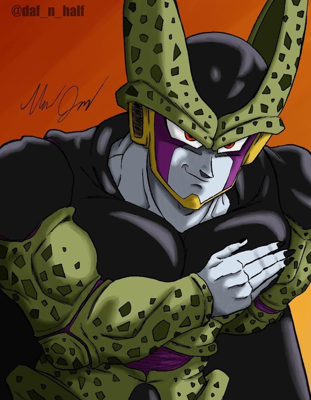 Perfect Cell from Dragon Ball Z. Art by me. drawing dragonball_z dbz cell perfectcell 