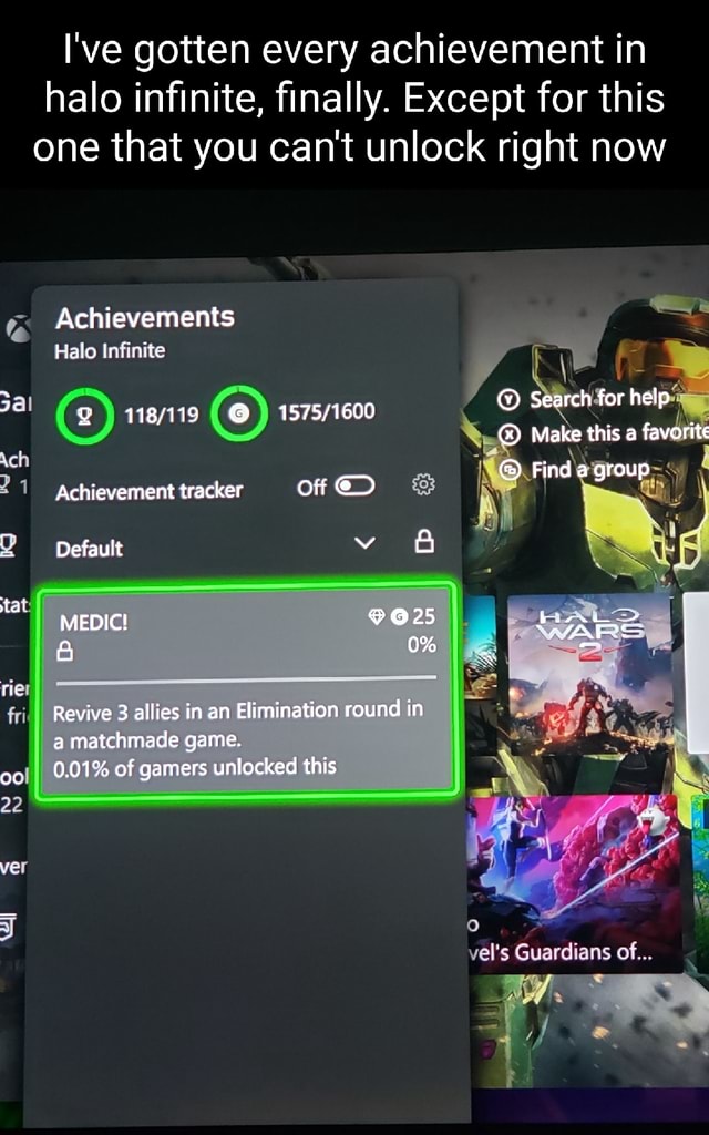 Ta I've gotten every achievement in halo infinite, finally. Except for ...