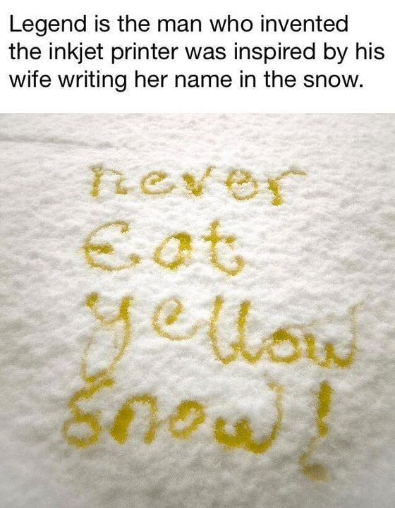 Legend is the man who invented the inkjet printer was inspired by his