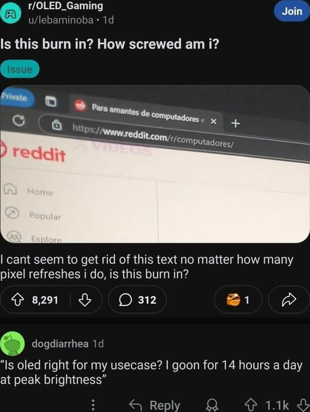 Join Is this burn in? How screwed am i? Private en. amantes de reddit ...