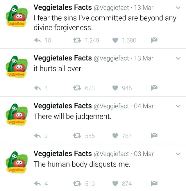 Veggietales Facts Vegglefact 13 Mar Ifear the sins I've committed