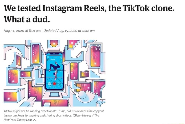 Such copy. So poor. - We tested Instagram Reels, the TikTok clone. What