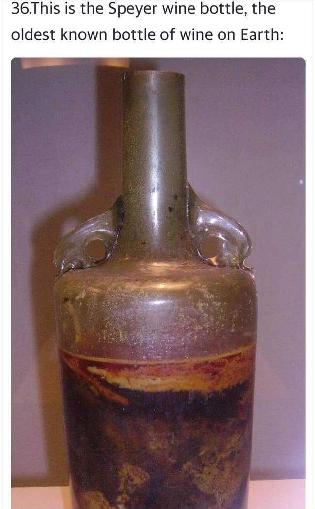 36.This is the Speyer wine bottle, the oldest known bottle of wine on ...