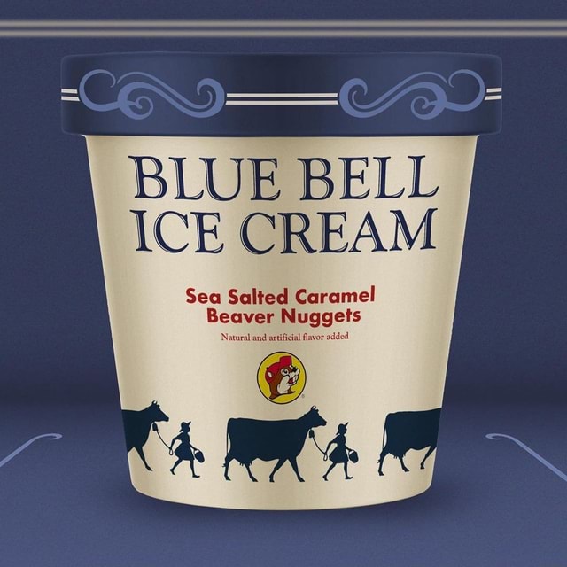 BLUEBELL ICE CREAM Sea Salted Caramel Beaver Nuggets Natural and artificial flavor added iFunny