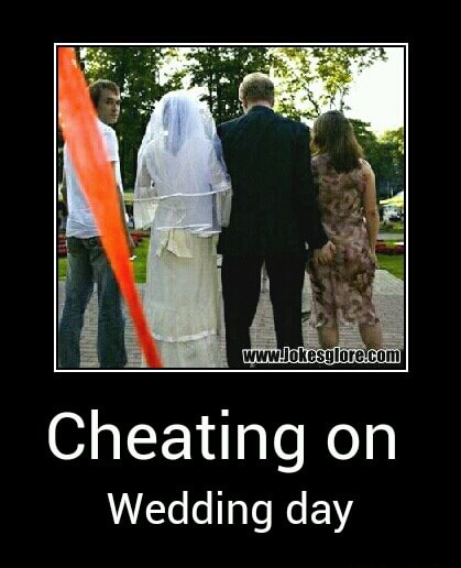 Wife cheats on wedding day