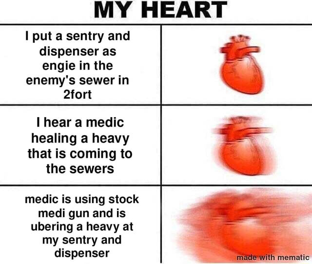 MY HEART I put a sentry and dispenser as engie in the enemy's sewer in ...