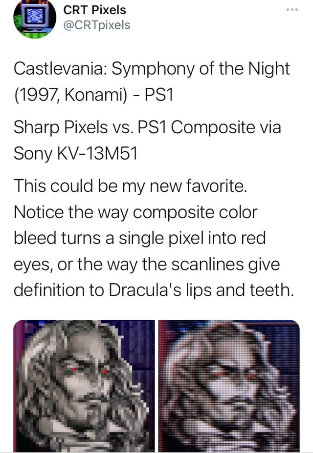 CRT Pixels @CRTpixels Castlevania: Symphony of the Night (1997, Konami ...