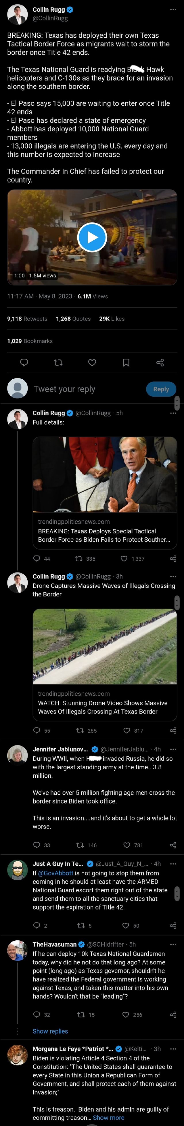 BREAKING: Texas has deployed their own Texas Tactical Border Force as ...
