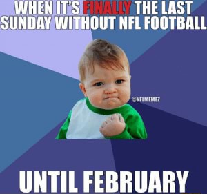 The last NFL-less Sunday until February….