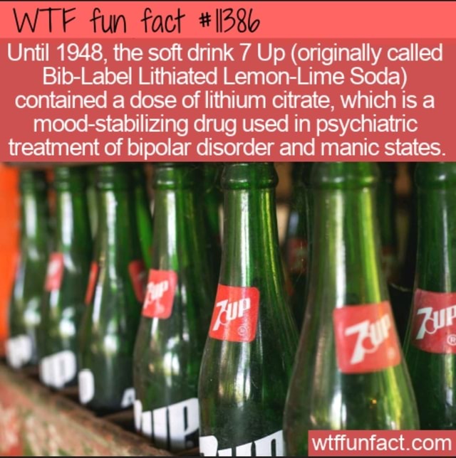 WT fun fact Until 1948, the soft drink 7 Up (originally called BibLabe