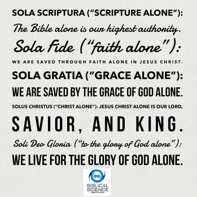by grace alone through faith alone in christ alone